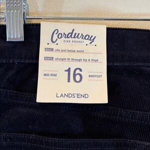 New Black Corduroy Bootcut Pants